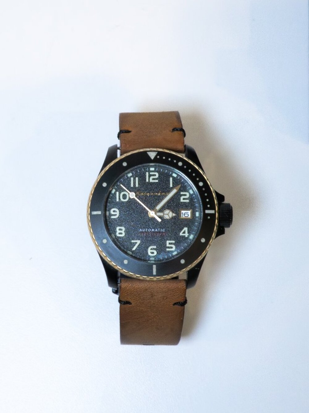 Spinnaker Black and Gold Field Watch - Automatic, 44 w/ box